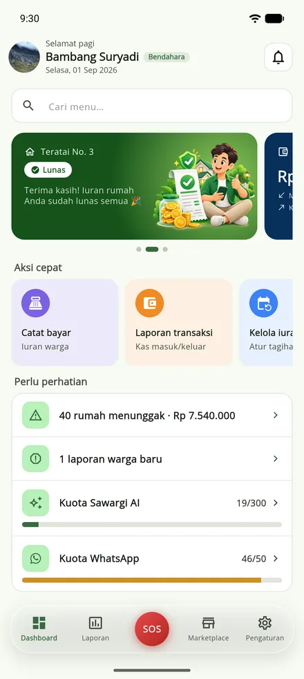 Sawargi: dashboard